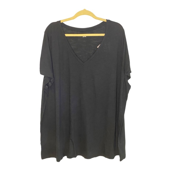 Ava & Viv Black V-Neck Tee Women’s Plus Size 4x - Picture 4 of 10